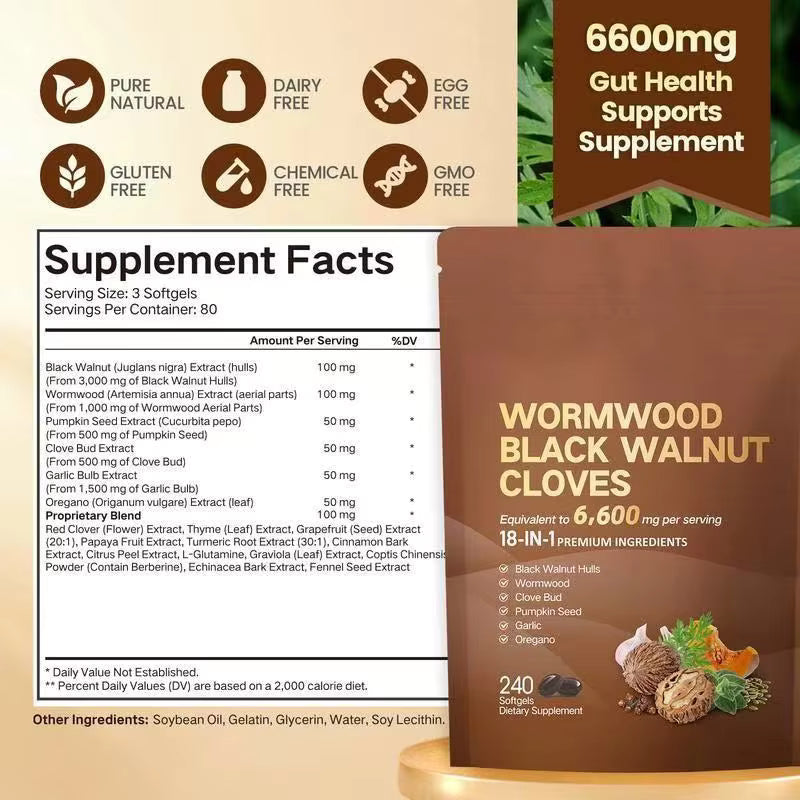 Wormwood Black Walnut Clove 18-1 Softgel's